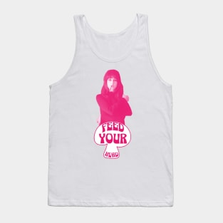 Feed Your Head (Hot Pink and White) Tank Top